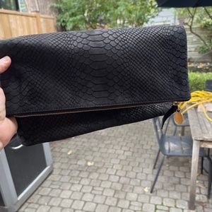 Clare V Foldover Clutch - Matte Croc